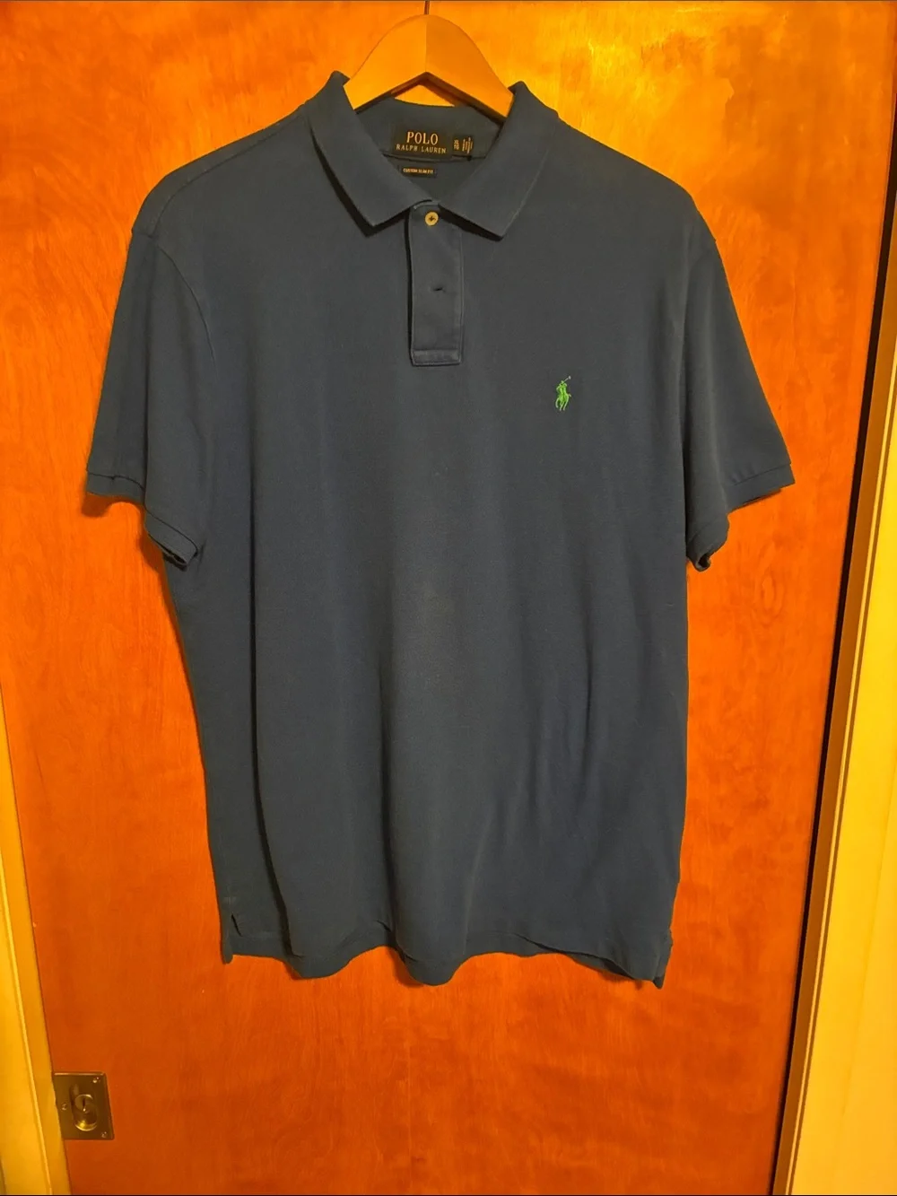 Polo by Ralph Lauren Navy Polo with Green Pony
